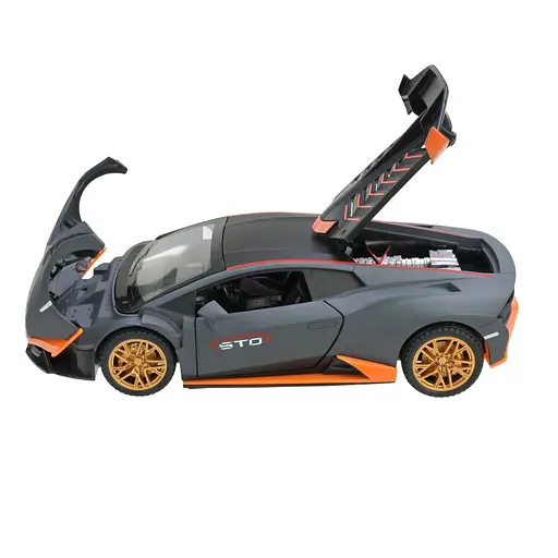 Металлическая автомодель Автопром 1:24, со звуковыми и световыми эффектами, открывающиеся двери (В ассортименте) AP7704 - фото 2