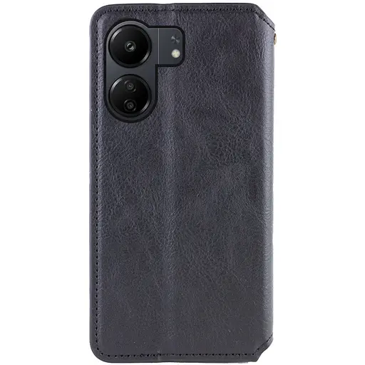 Чехол-книжка Getman кожаный Cubic PU для Xiaomi Redmi 13Coco C65 Черный - фото 4
