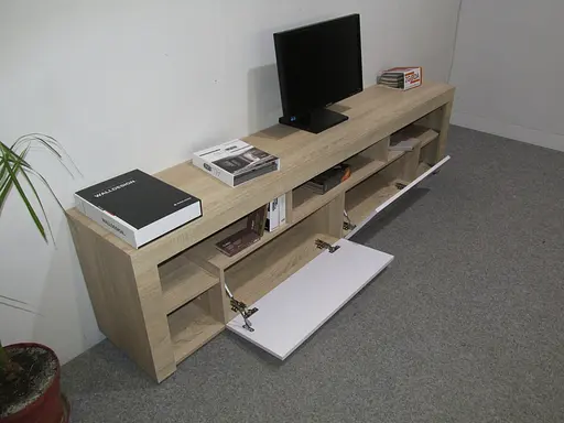 Тумба под телевизор с 5 полками М-ЗОН Джеко 200 Нимфея Альба (MZN-031037) - фото 4