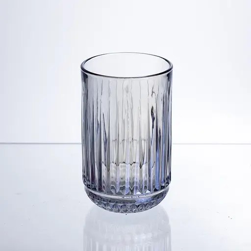 Набор стаканов для напитков 6 штук по 400 мл ребристых из толстого стекла синий HP-19-239 - фото 3