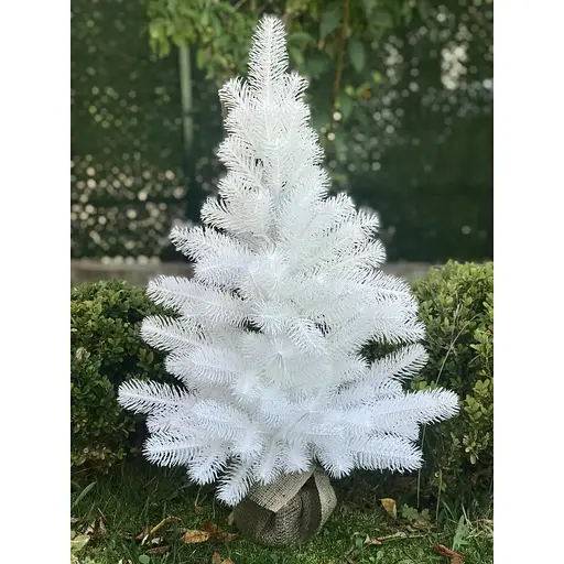 Елка Hvoya Premium литая в мешковине 70 см белая - фото 5