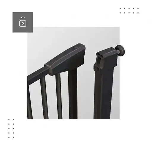 Бар'єр міжкімнатно-сходовий Tulano Guardian 3.0 Black 75-110 см чорний - фото 6