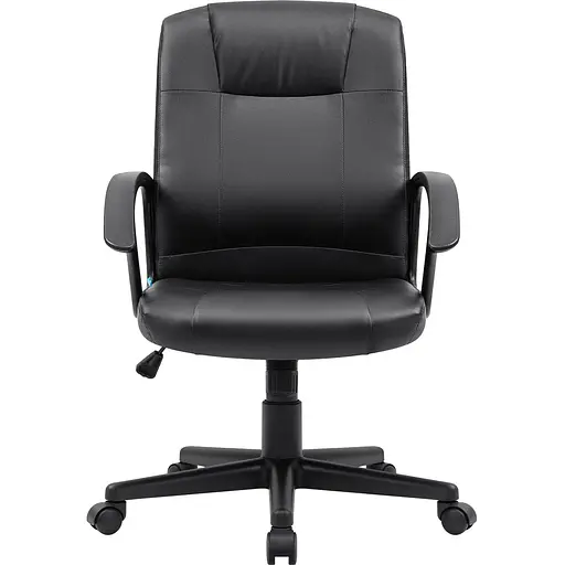 Кресло офисное Defender Paris эко-кожа,3 класс,колеса PU,120 кг, черное