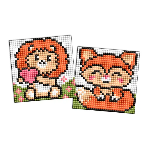 Алмазна мозаїка "Руді звірята" Ідейка AMG1094, 9x9 см - фото 1