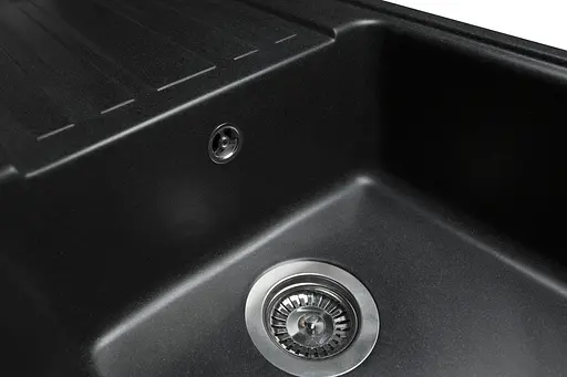 Кухонная мойка гранитная Miraggio Versal black 758x462x201 00211307, Черный - фото 7