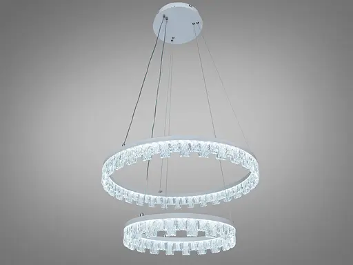 Светодиодная люстра 140Вт черная 2 кольца пульт - фото 3