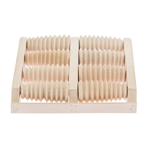 Масажер для стоп дерев'яний для профілактики плоскостопості та рефлекторного масажу на 8 роликів на дві ноги., Woodly 87031 - фото 7