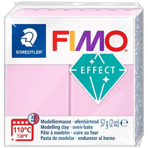 Пластика для біжутерії Soft Рожева пастельна 57г Fimo - фото 2
