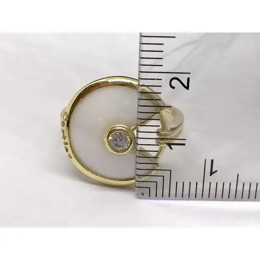 Золотое кольцо Столичная Ювелирная Фабрика с ониксом и фианитом. 153679ЖОБ 18,5 - фото 5