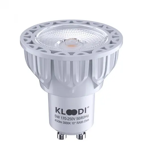 Лампа LED GU10 5WCOB 3000К 450Lm DIM KLOODI KDGU10-QL 5WCOB 3K 60D WH DIM - фото 1