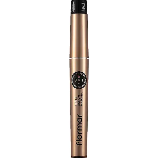 Тушь для ресниц двойного действия Flormar Triple Action Mascara 8 мл черный (8000019545144) - фото 1