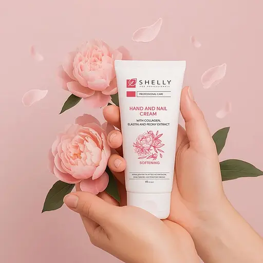 Крем для рук та нігтів Shelly з колагеном еластином і півонією 45 мл - фото 4