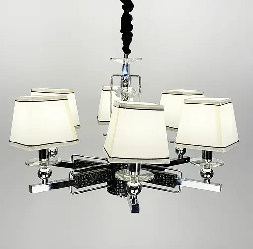 Класична люстра з абажурами RAY Line.F S 8635/6 BK - фото 6