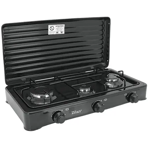 Плита газова Zilan ZLN0032 3 конфорки Black