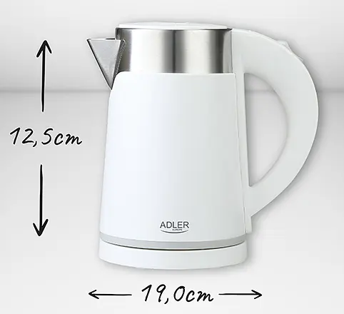 Электрочайник Белый 0.6л Adler AD 1372 - фото 5