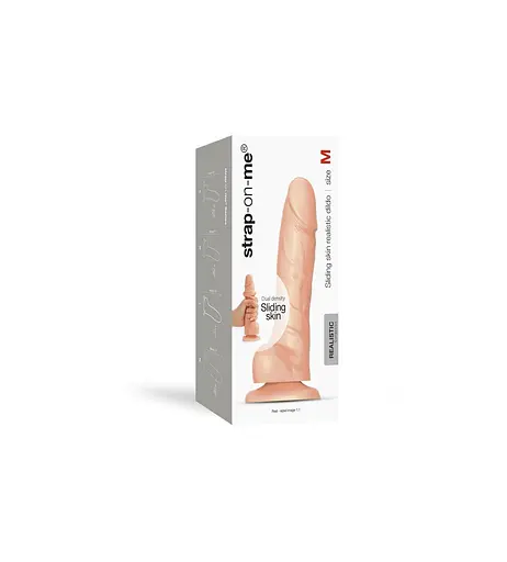 Реалистичный фаллоимитатор Strap-On-Me Sliding Skin Realistic Dildo Vanille - M, эффект подвижной ко - фото 7