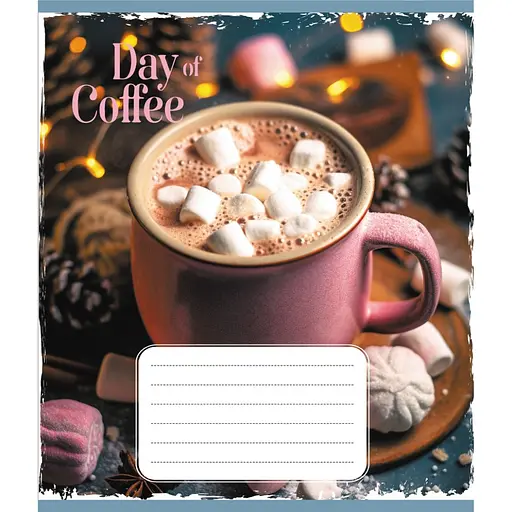 Зошит загальний "День з кавою" Leader 048-600193L-3 в лінію, 48 аркушів - фото 1