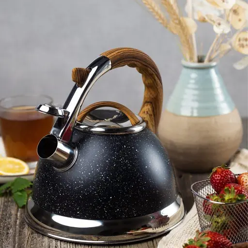 Чайник со свистком Edenberg EB-8852 с мраморным покрытием 3 л черный - фото 4