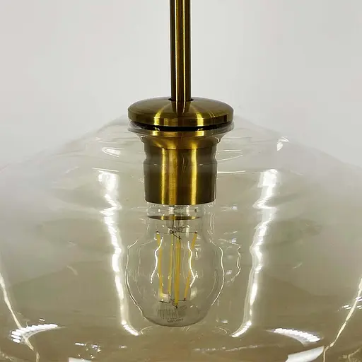 Підвісний світильник з янтарним плафоном 30х20 см | Арт. 0535 A/1 amber | Line F - фото 4