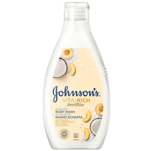 Гель для душа Johnson's Vita-Rich Релаксный с йогуртом, кокосом и персиком 750 мл