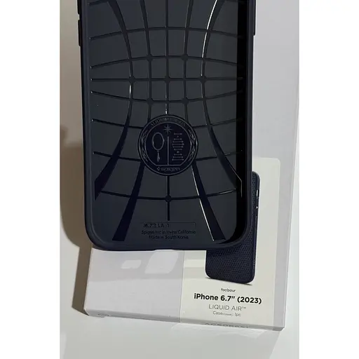 Оригінальний протиударний чохол Spigen Liquid Air Armor для iPhone 15 Plus/14 Plus Navy Blue ACS06651 - фото 10