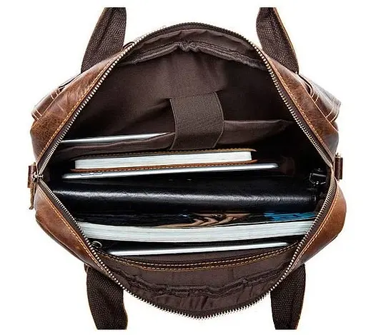 Чоловіча шкіряна сумка Vintage 36х26х6,5 см sum0012564 - фото 3