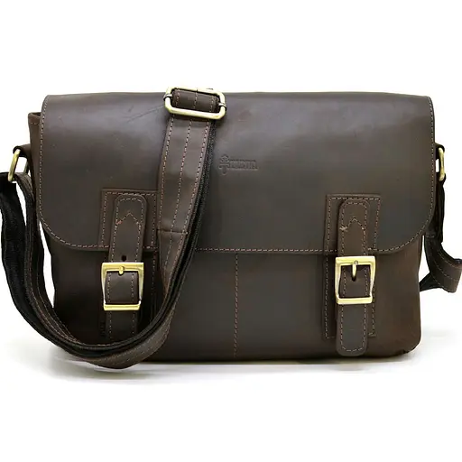 Чоловіча шкіряна сумка через плече TARWA 32х7х25 см sum0025802 - фото 7
