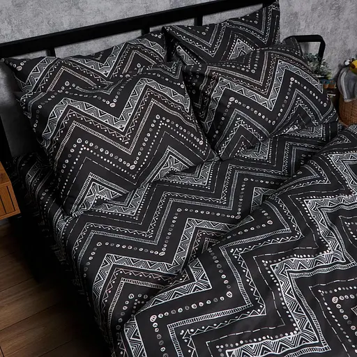 Комплект постельного белья Moon&Star Микросатин Premium Geometric Grace King Size 220x240 наволочки 4х50х70 - фото 8