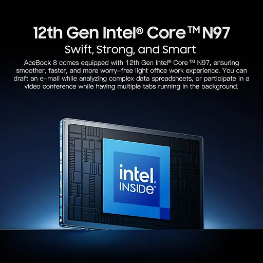 Blackview Acebook 8 Ноутбук, 15.6-inch 1920*1080 IPS Екран, N97 4 Up to 3.6GHz, 16GB 512GB SSD, Dual-band Wi‑Fi - фото 12