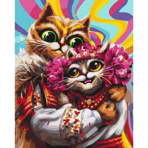 Картина по номерам Февральские котики Марианна Пащук Brushme 40x50 см разноцветная 000221388