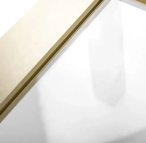 Душові двері Rea Rapid Slide 130 brashed gold REA-K8590, прозорий, золотий - фото 5