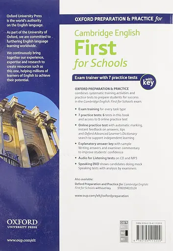 Oxford Preparation and Practice for Cambridge English First for Schools Exam Trainer Student's Book Pack with Key - фото 2