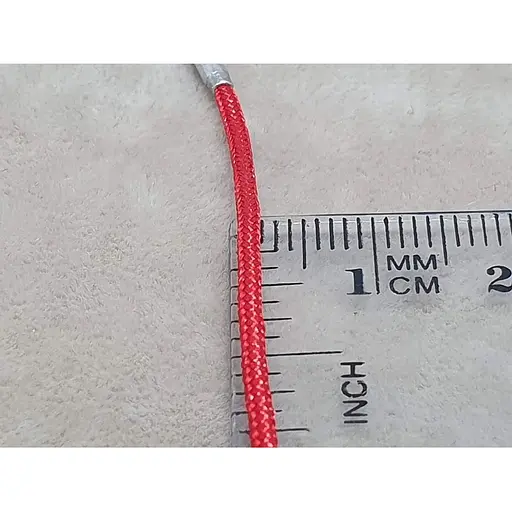 Красный браслет из шелковой нити Qvaliz с серебром. 905-00770 13 - фото 3