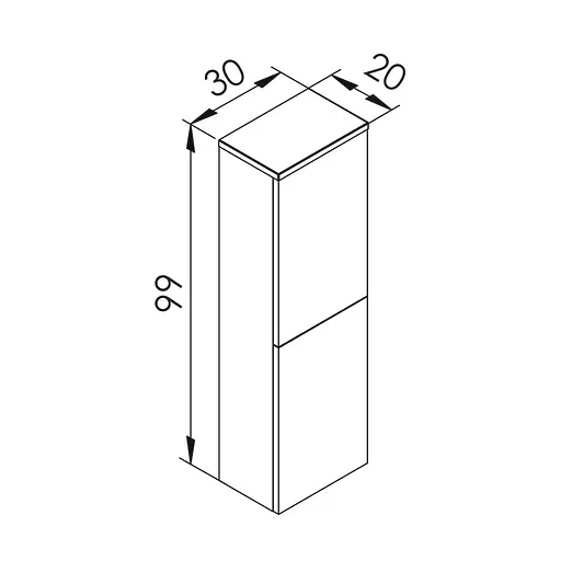 Пенал підвісний Imprese Black Edge білий f32113W - фото 4
