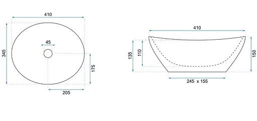 Умивальник Rea Sofia накладний чорно золотий глянець REA-U4527, Золотий - фото 6