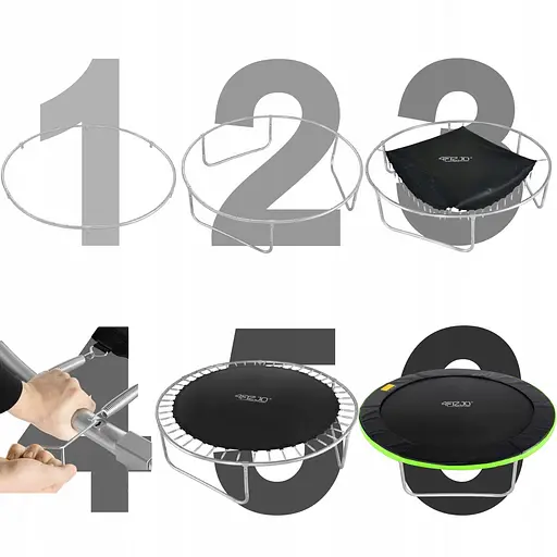 Батут с внутренней сеткой 4FIZJO Premium 6FT 183 см 4FJ0602 Black/Green (P-5907739319234) - фото 9