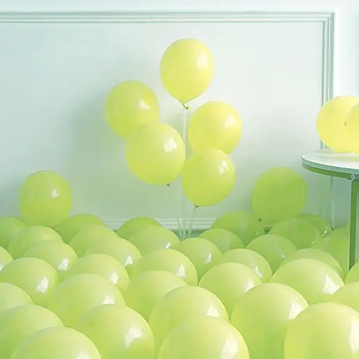 Шарик воздушный латексный 30 см (100) макарун лимонно-зеленый, IDEA7-DL-019 - фото 4