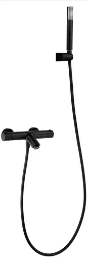Термостатичний змішувач для ванни Imex Monza з душовим набором чорний матовий BTM039-4NG Чорний матовий - фото 1
