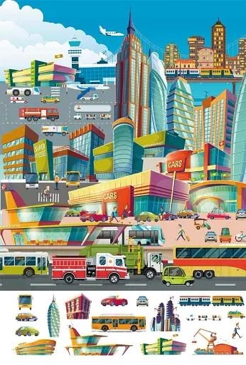 Книга-картонка Великий віммельбух. Транспорт - фото 7