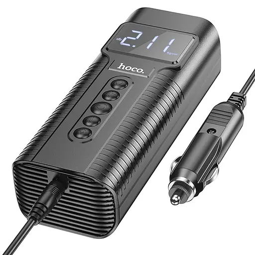 Автомобільний насос Hoco PH55 Roys smart car air pump Black - фото 3