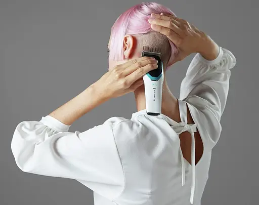 Машинка для стрижки Remington Power X Series X4, сеть+акум., насадок-3, сталь, бело-черный - фото 2