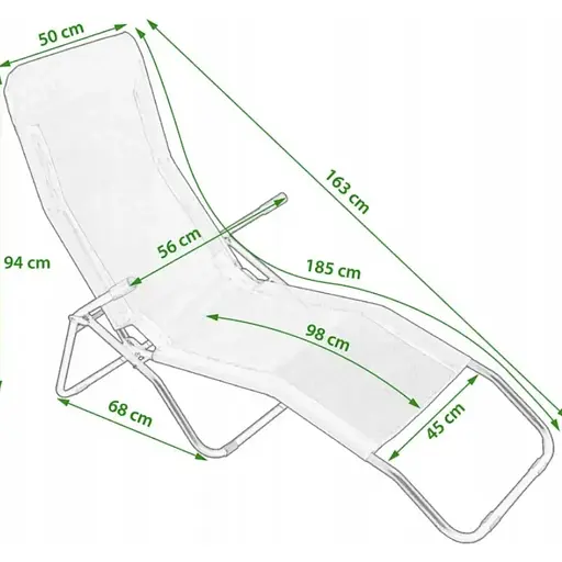 Кресло-шезлонг Jumi раскладной зеленый - фото 2