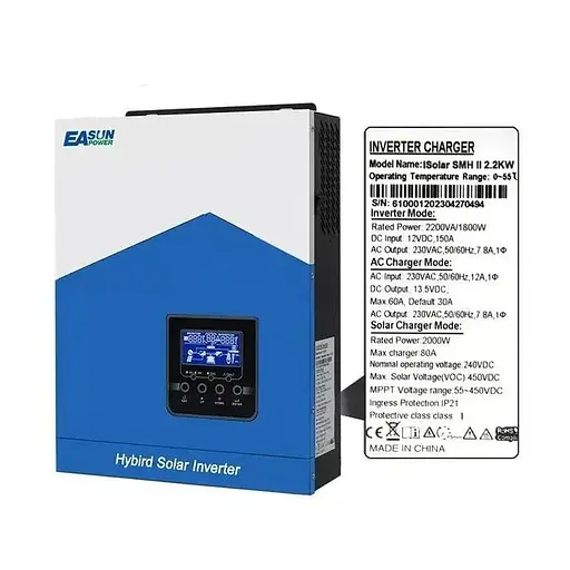 Гібридний сонячний інвертор EASUN POWER ISolar-SMH-II 2.2KW - фото 7