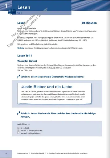 Prufungstraining DaF: Goethe-Zertifikat A2 als E-Book mit Audios online - фото 2