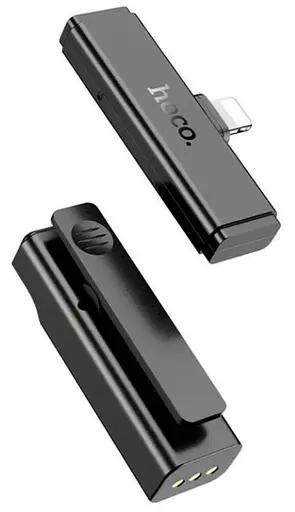 Бездротовий петличний мікрофон із зарядним кейсом Hoco S31 Lightning Темно-сірий - фото 3