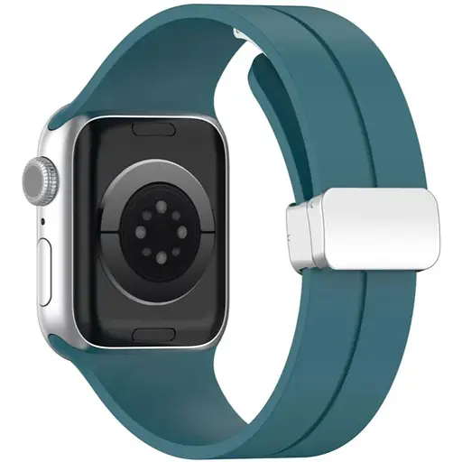 Ремешок DK для Apple Watch 38mm (Series 1 / 2 / 3) Silicone Sport Magnetic (017247) (ocean blue / silver) - фото 2