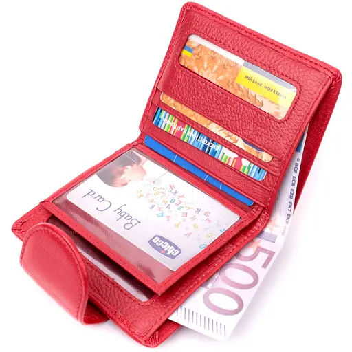 Кожаный женский кошелек ST Leather 9.5х11.2х1.5 см acs0028426 - фото 4