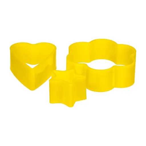 Набір пластикових форм для тортів, оформлення страв, викладення гарніру, салату (3 штуки в комплекті), Kitchette Жовтий 83914 - фото 3