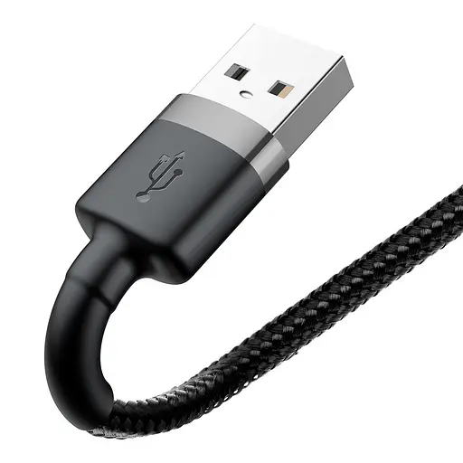 Дата кабель Baseus Cafule Lightning Cable 1.5A (2m) (CALKLF-C) Сірий / Чорний - фото 5