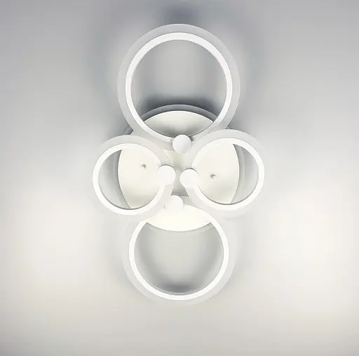 Світлодіодна люстра Senta на 4 кільця Line.F A 2374/2+2 RGB WH - фото 5